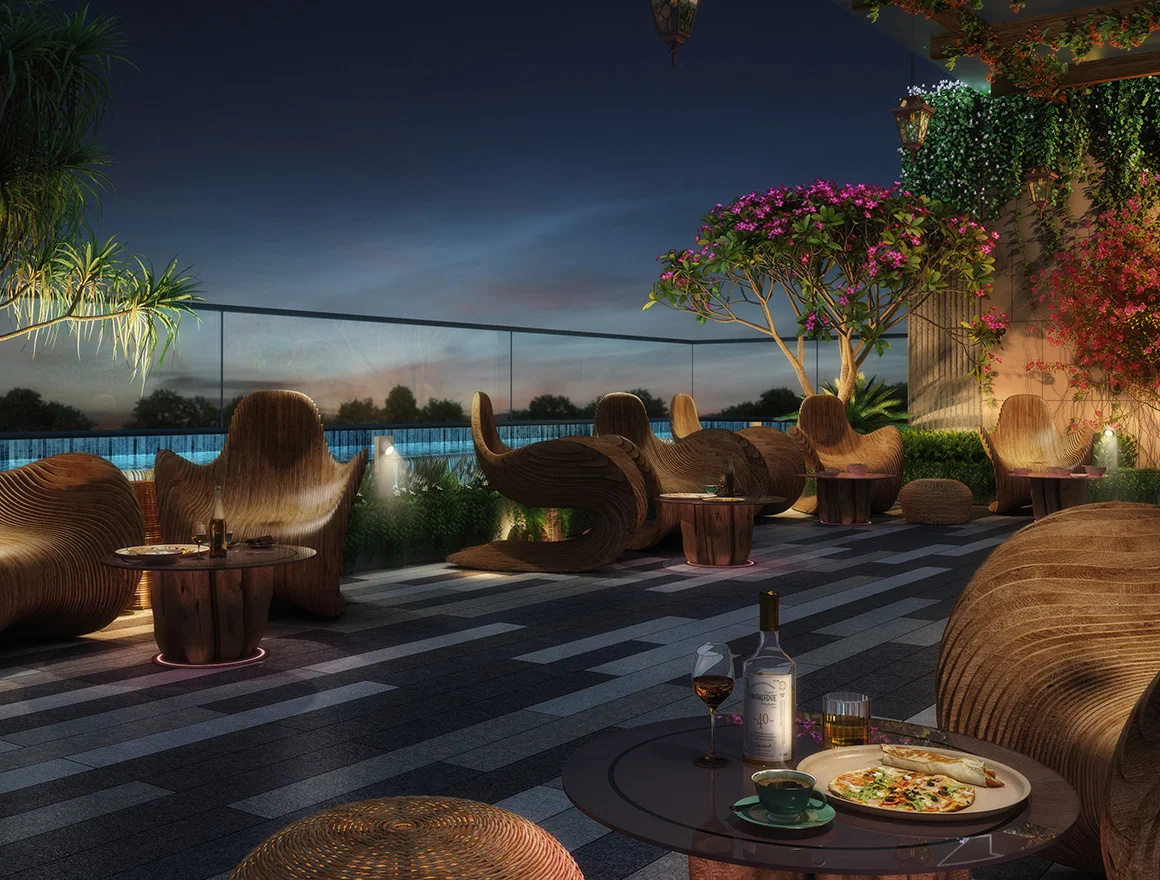 Sattva Lumina rooftop party terrace
